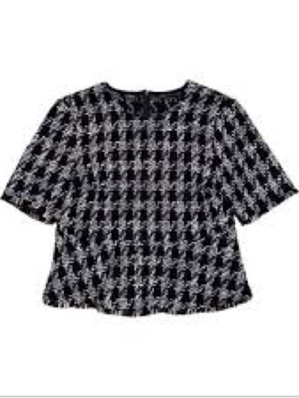 Zara plaid peplum tweed blouse